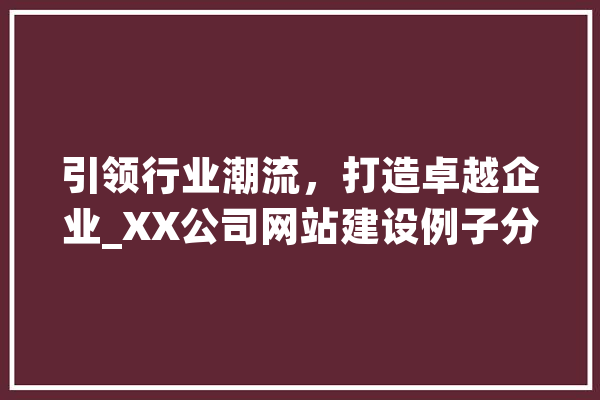引领行业潮流，打造卓越企业_XX公司网站建设例子分析