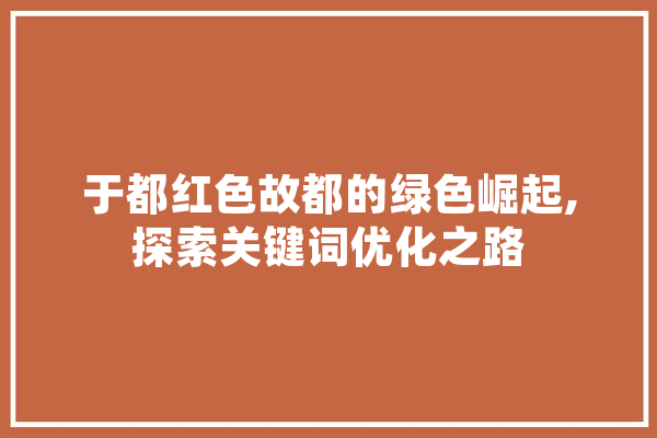 于都红色故都的绿色崛起,探索关键词优化之路