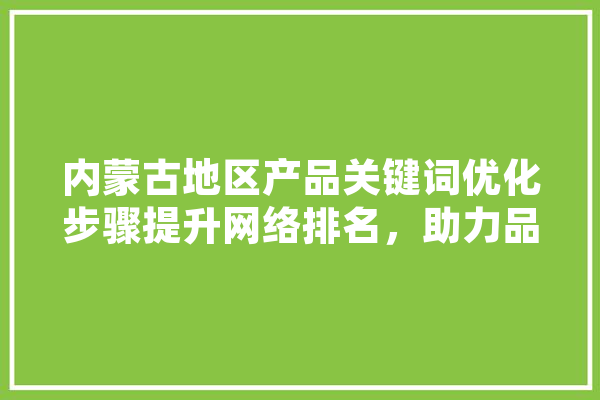 内蒙古地区产品关键词优化步骤提升网络排名，助力品牌腾飞