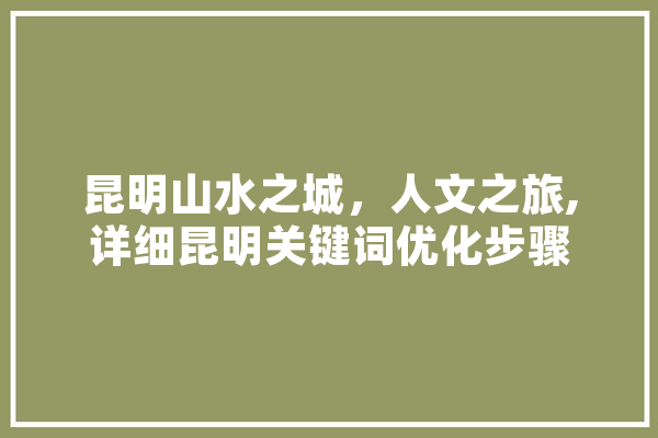 昆明山水之城，人文之旅,详细昆明关键词优化步骤