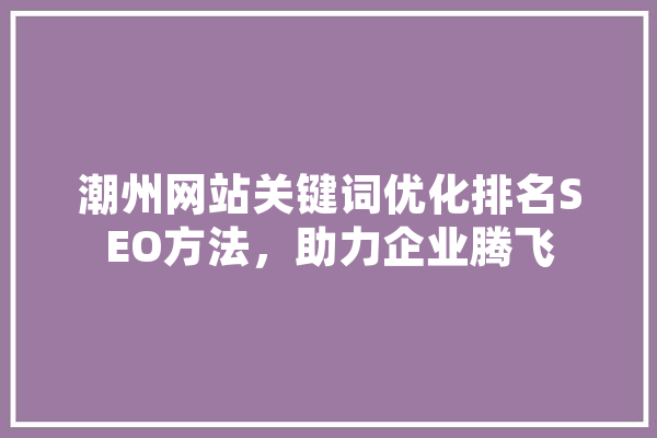 潮州网站关键词优化排名SEO方法，助力企业腾飞