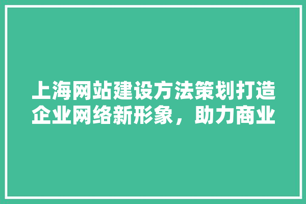 上海网站建设方法策划打造企业网络新形象，助力商业腾飞
