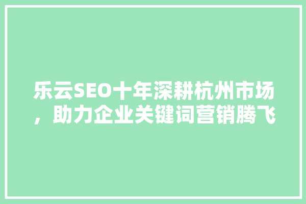 乐云SEO十年深耕杭州市场，助力企业关键词营销腾飞