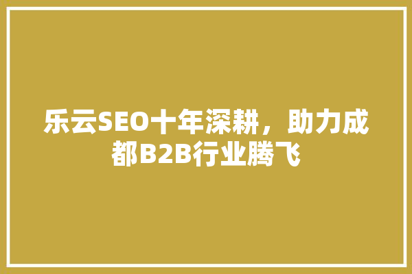 乐云SEO十年深耕，助力成都B2B行业腾飞