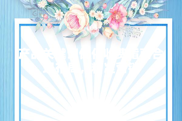 产品关键词优化收费指南合理布局，精准营销 计算机