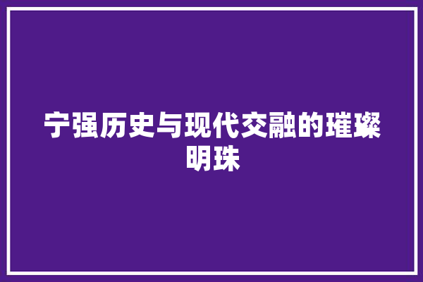 宁强历史与现代交融的璀璨明珠 智能助手