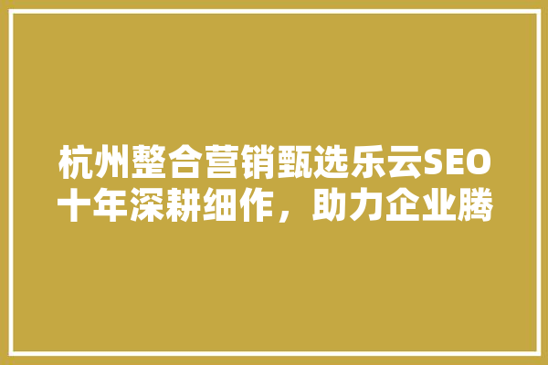 杭州整合营销甄选乐云SEO十年深耕细作，助力企业腾飞