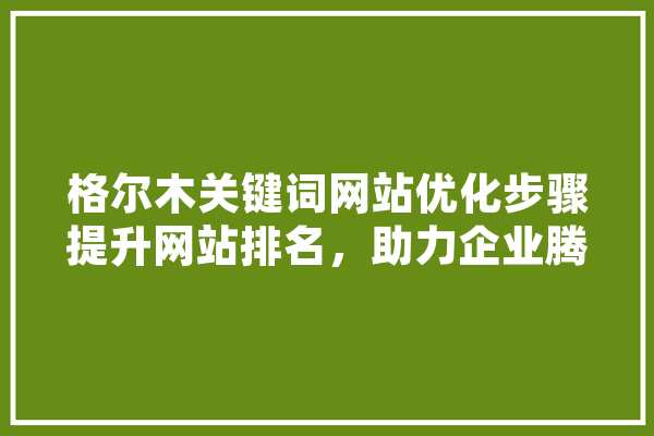 格尔木关键词网站优化步骤提升网站排名，助力企业腾飞