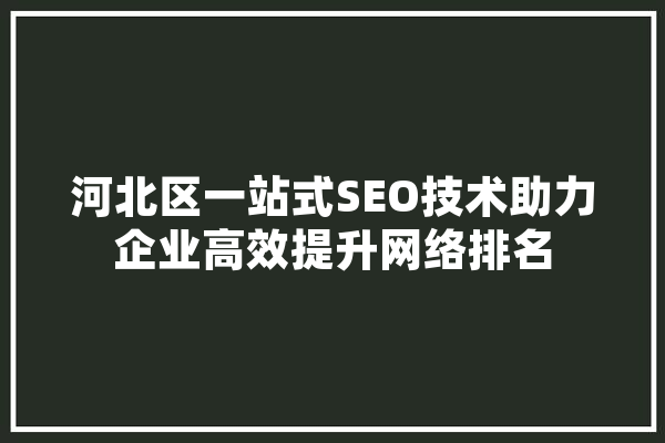河北区一站式SEO技术助力企业高效提升网络排名 云服务
