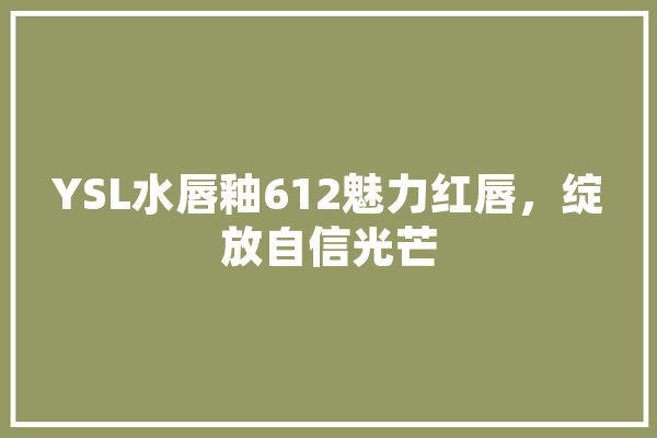 YSL水唇釉612魅力红唇，绽放自信光芒 绘影字幕