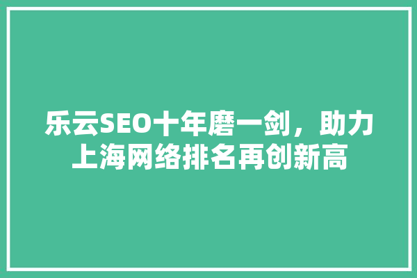 乐云SEO十年磨一剑，助力上海网络排名再创新高 计算机