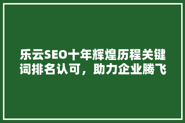 乐云SEO十年辉煌历程关键词排名认可，助力企业腾飞 AI简讯