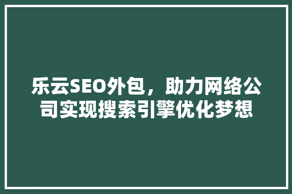 乐云SEO外包，助力网络公司实现搜索引擎优化梦想