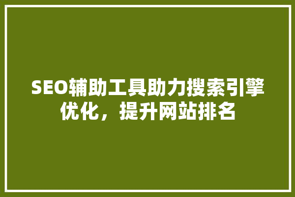 SEO辅助工具助力搜索引擎优化，提升网站排名 计算机