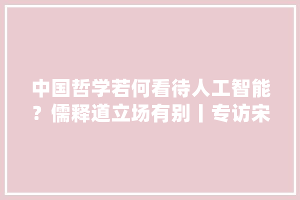 中国哲学若何看待人工智能？儒释道立场有别丨专访宋冰_人工智能_博古 计算机