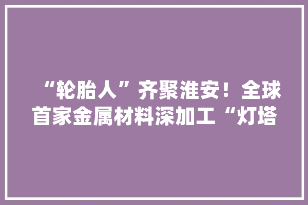 “轮胎人”齐聚淮安！全球首家金属材料深加工“灯塔工厂”亮相_淮安_家当