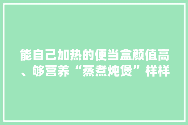 能自己加热的便当盒颜值高、够营养“蒸煮炖煲”样样精晓_基层_饭盒