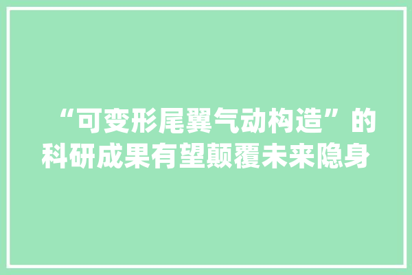 “可变形尾翼气动构造”的科研成果有望颠覆未来隐身战斗机的格局_尾翼_战役机 绘影字幕