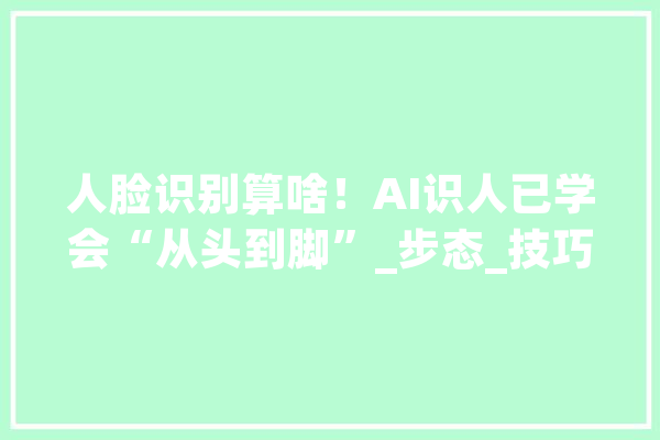 人脸识别算啥！AI识人已学会“从头到脚”_步态_技巧 云服务