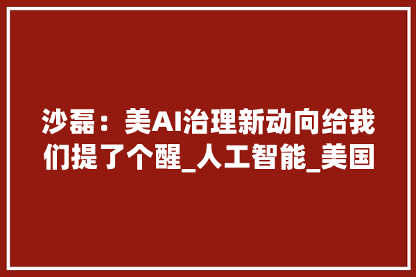沙磊：美AI治理新动向给我们提了个醒_人工智能_美国当局 绘影字幕