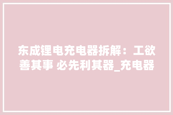 东成锂电充电器拆解：工欲善其事 必先利其器_充电器_锂电池 AI简讯