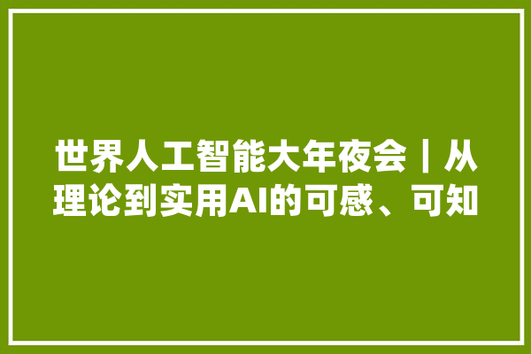 世界人工智能大年夜会｜从理论到实用AI的可感、可知、可及_上海_机械人