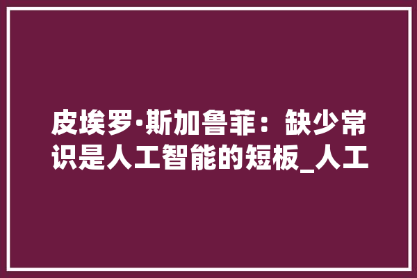 皮埃罗·斯加鲁菲：缺少常识是人工智能的短板_人工智能_神经收集 智能问答