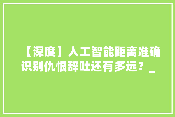 【深度】人工智能距离准确识别仇恨辞吐还有多远？_人工智能_美国 计算机