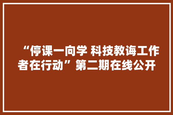 “停课一向学 科技教诲工作者在行动”第二期在线公开课精彩回忆_教师_人工智能 文字写作