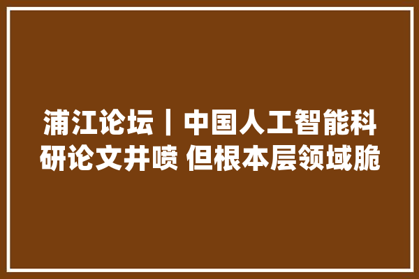 浦江论坛｜中国人工智能科研论文井喷 但根本层领域脆弱_人工智能_全球 智能写作