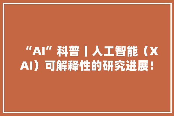 “AI”科普丨人工智能（XAI）可解释性的研究进展！_模子_数据