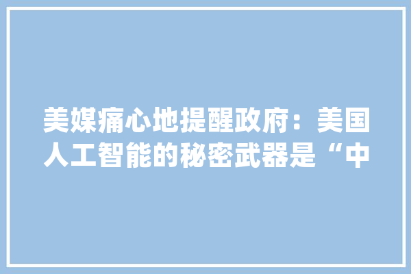 美媒痛心地提醒政府：美国人工智能的秘密武器是“中国人才”_美国_中国 文字写作