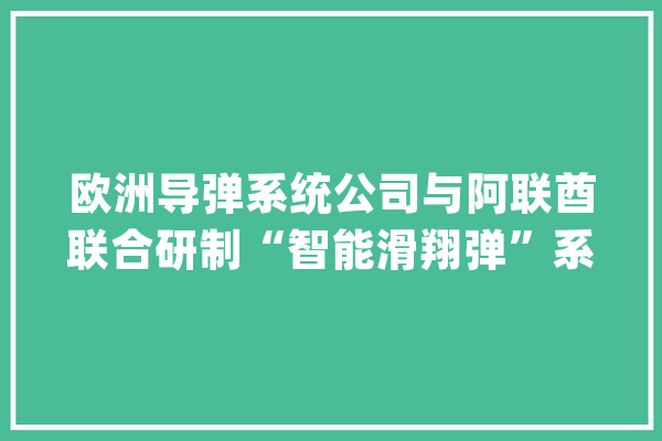 欧洲导弹系统公司与阿联酋联合研制“智能滑翔弹”系列武器_智能_目的 智能问答