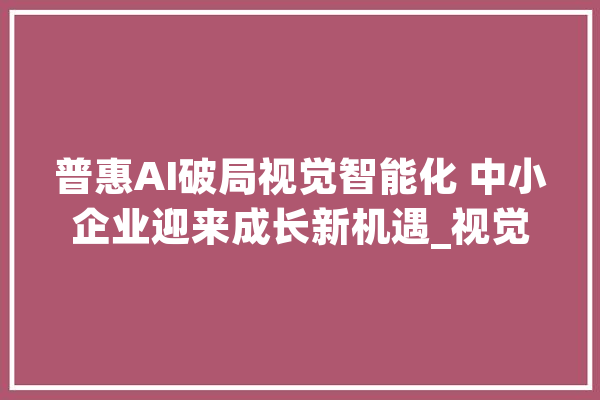 普惠AI破局视觉智能化 中小企业迎来成长新机遇_视觉_聪明