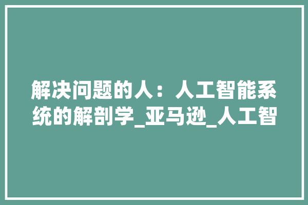 解决问题的人：人工智能系统的解剖学_亚马逊_人工智能 科技快讯
