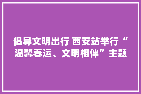 倡导文明出行 西安站举行“温馨春运、文明相伴”主题宣传活动_乘客_春运