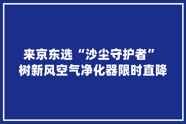 来京东选“沙尘守护者” 树新风空气净化器限时直降1100元_人工智能_技巧