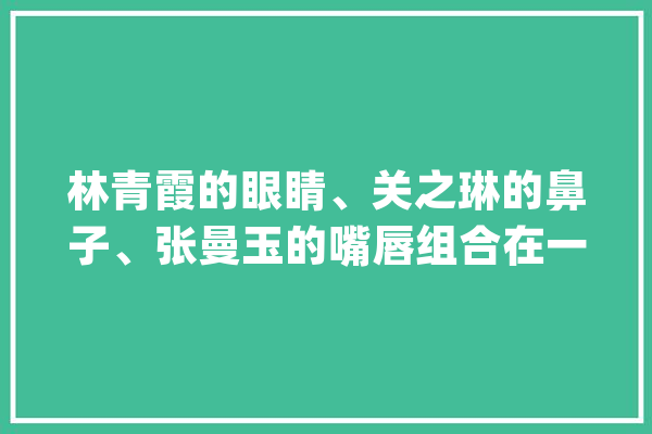 林青霞的眼睛、关之琳的鼻子、张曼玉的嘴唇组合在一路会是啥样_换脸_组合 智能助手