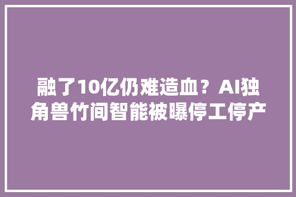 融了10亿仍难造血？AI独角兽竹间智能被曝停工停产！官方回应来了【附人工智能行业企业盈利分析】_人工智能_家当 智能助手