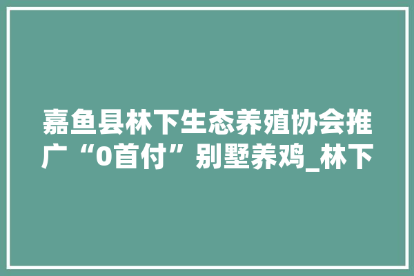 嘉鱼县林下生态养殖协会推广“0首付”别墅养鸡_林下_别墅 云服务