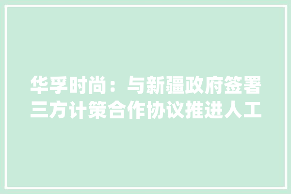 华孚时尚：与新疆政府签署三方计策合作协议推进人工智能家当成长_阿克苏_人工智能 科技快讯